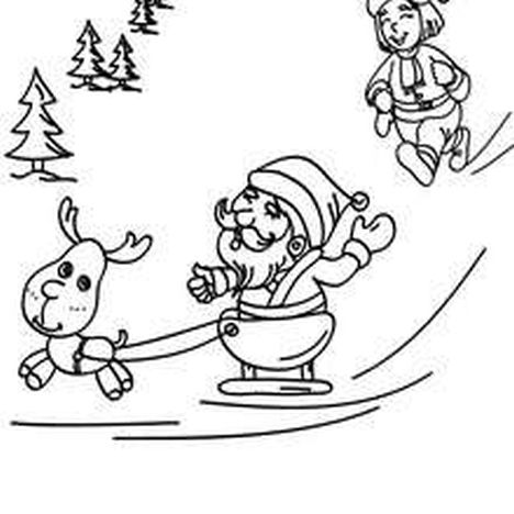 Santa Claus Colouring Pages part 13